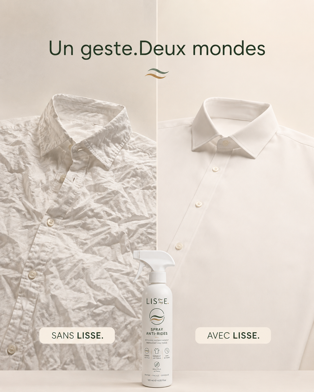 Pack 3 Spray Lisse Défroissant 120ml.